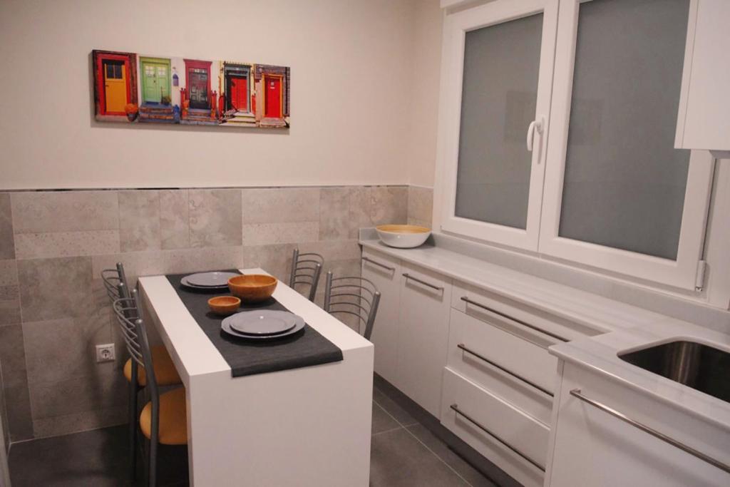 Kuchyň nebo kuchyňský kout v ubytování Silver Home