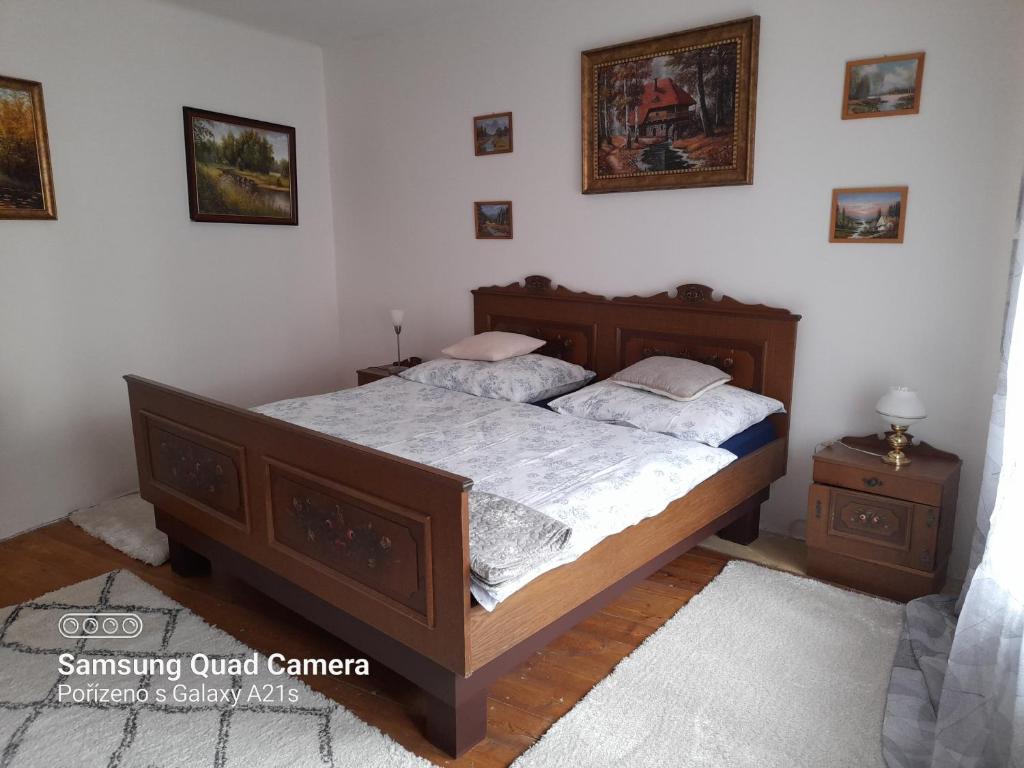 Postel nebo postele na pokoji v ubytování Atelier Spojovaci