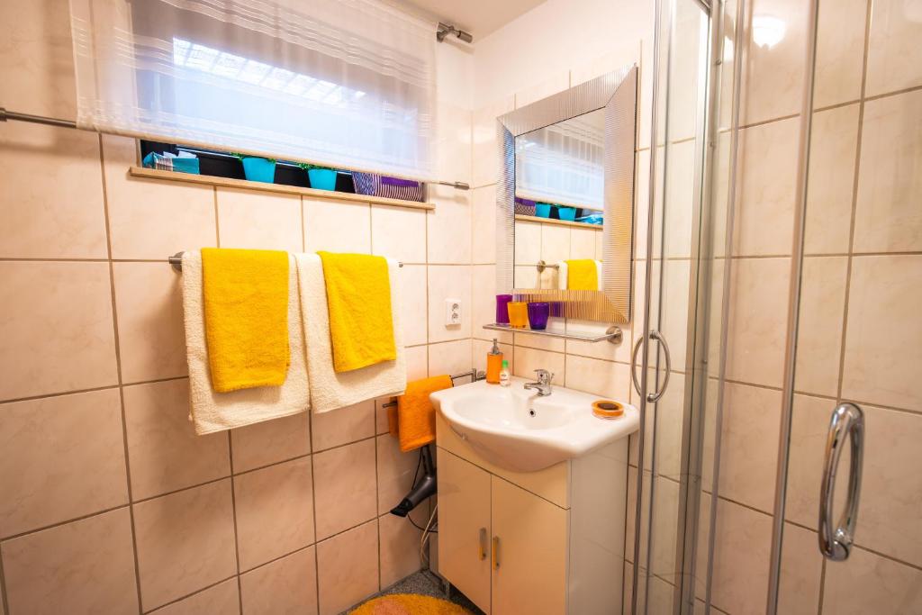 Koupelna v ubytování Erholungskellerchen