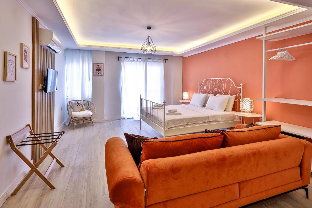 Posezení v ubytování Yaz Apart Hotel
