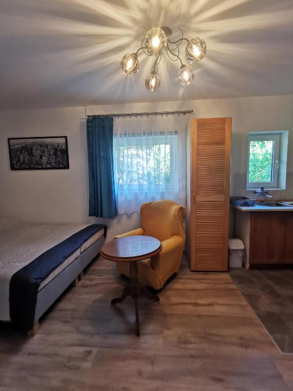 Posteľ alebo postele v izbe v ubytovaní Apartament Ogrodowa