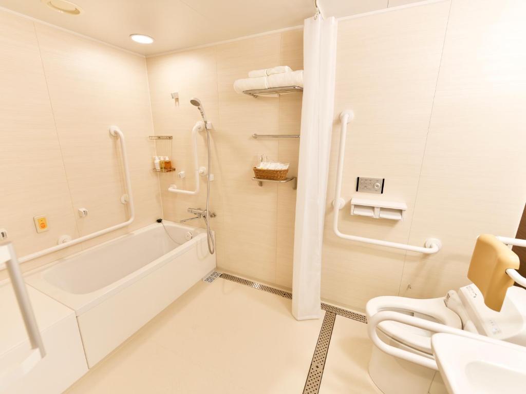 Koupelna v ubytování Wakoshi Tobu Hotel
