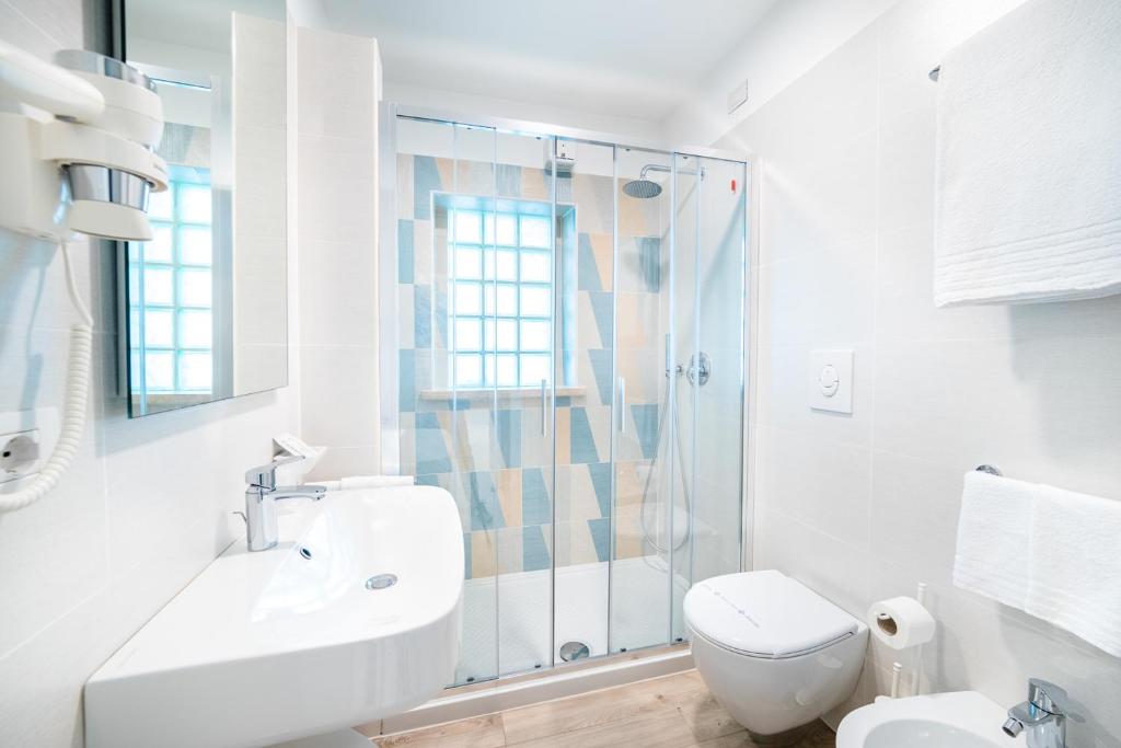 Koupelna v ubytování Hotel Il Gabbiano