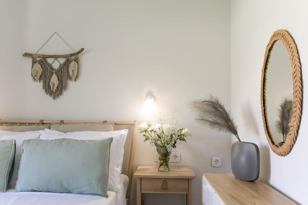 Postel nebo postele na pokoji v ubytování Casa Micallef Corfu