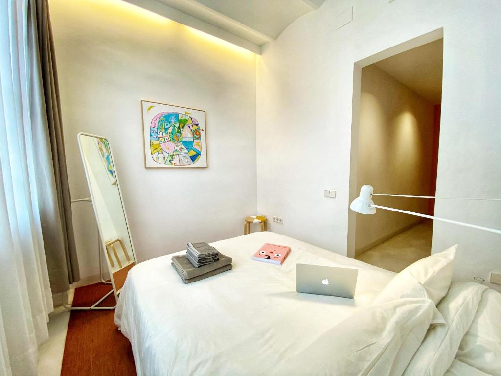 Posteľ alebo postele v izbe v ubytovaní Tyche apartment