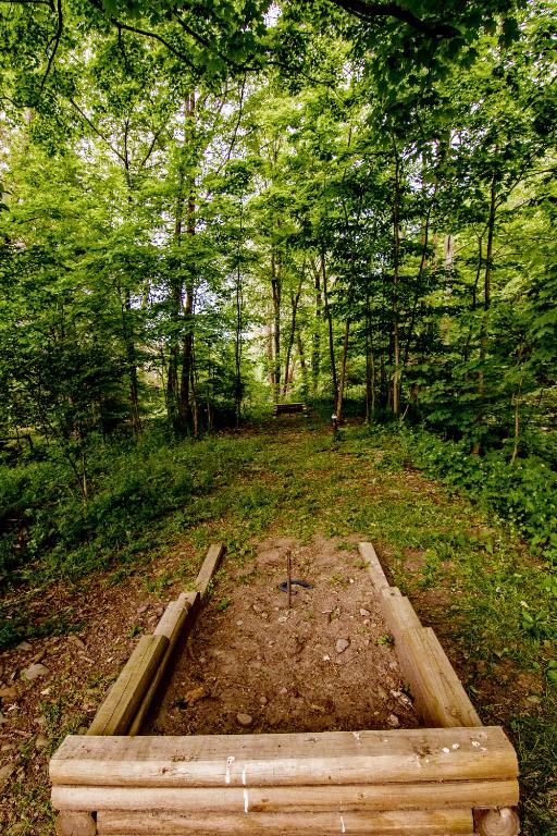 A garden outside Cabin by the Creek with private creek access