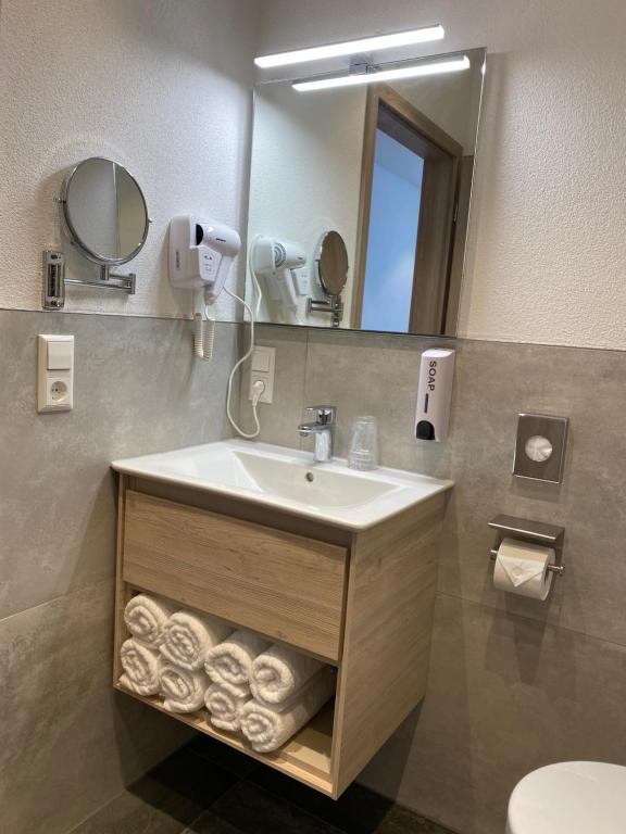 Koupelna v ubytování Hotel Kosel garni UG