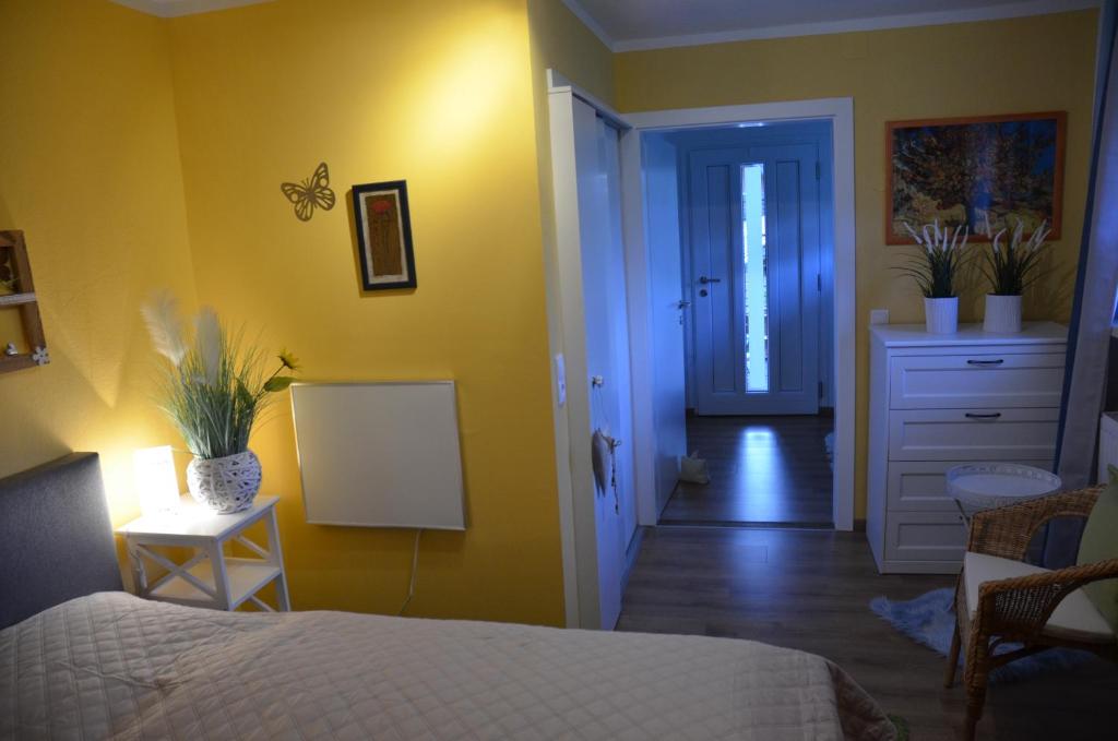 Postel nebo postele na pokoji v ubytování Grimming View