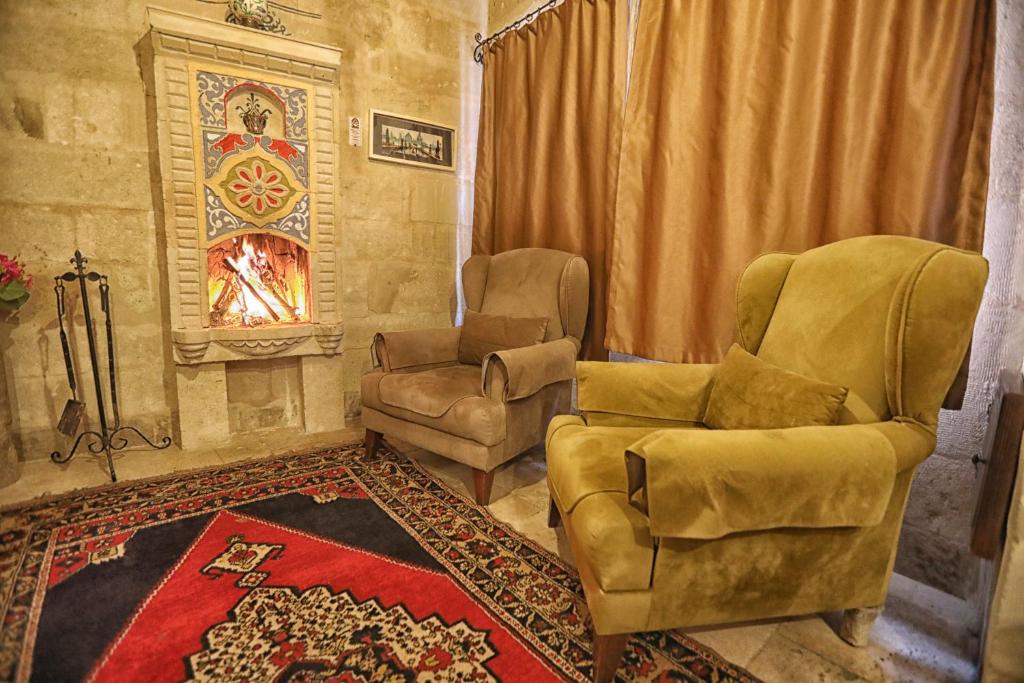 Posezení v ubytování Göreme Cave Suites