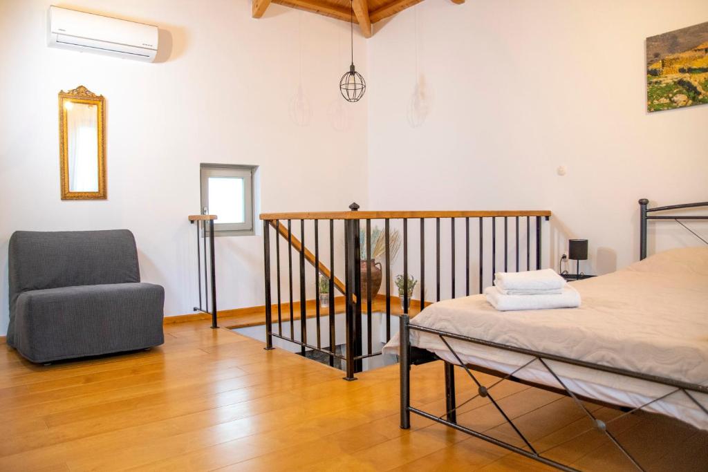 Cama ou camas em um quarto em Samaradiko