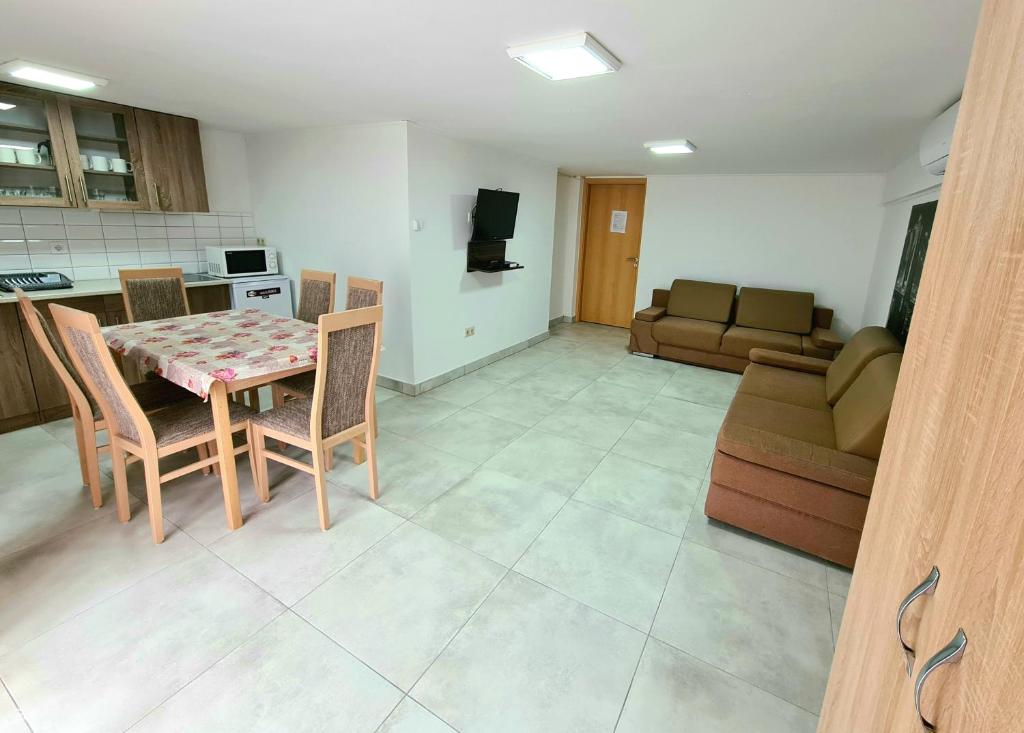Kuchyň nebo kuchyňský kout v ubytování Anita Apartman Sopron