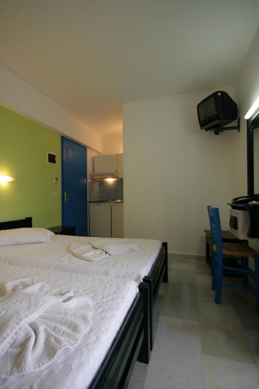 Posteľ alebo postele v izbe v ubytovaní Sunny Beach Studios