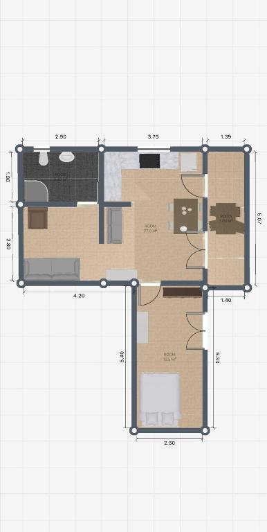 Plán poschodí v ubytovaní Apartments and rooms Camelia