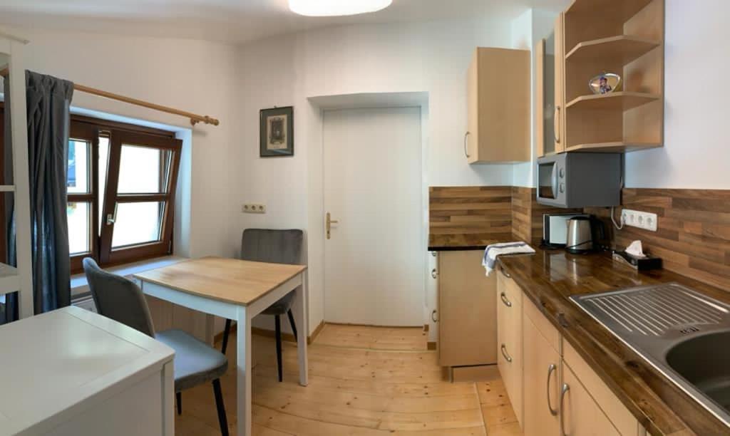 Kuchyň nebo kuchyňský kout v ubytování Apartment Sophia - Hallstatt