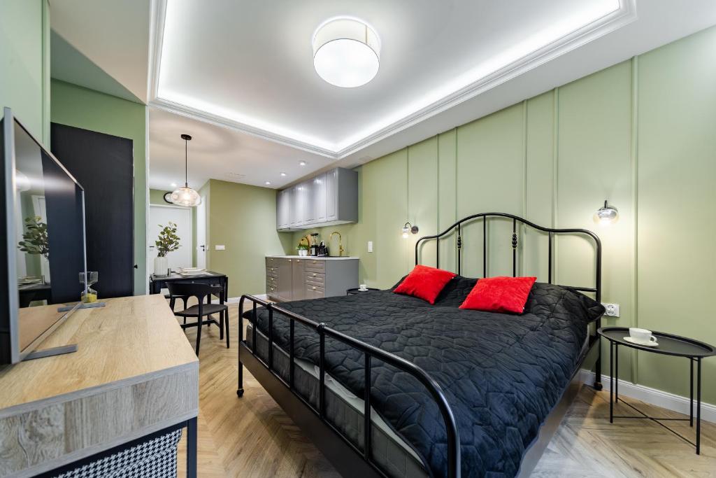 Posteľ alebo postele v izbe v ubytovaní Winter Residence Apartments 5min Old Town