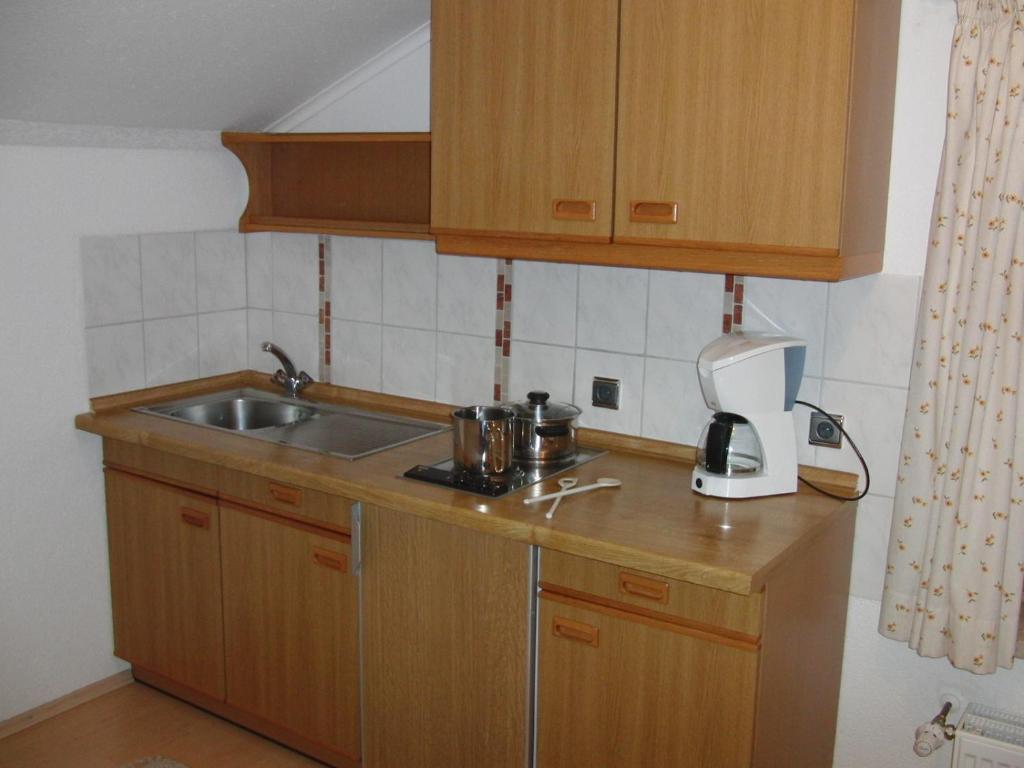 Kuchyň nebo kuchyňský kout v ubytování Gästehaus Auerstüble