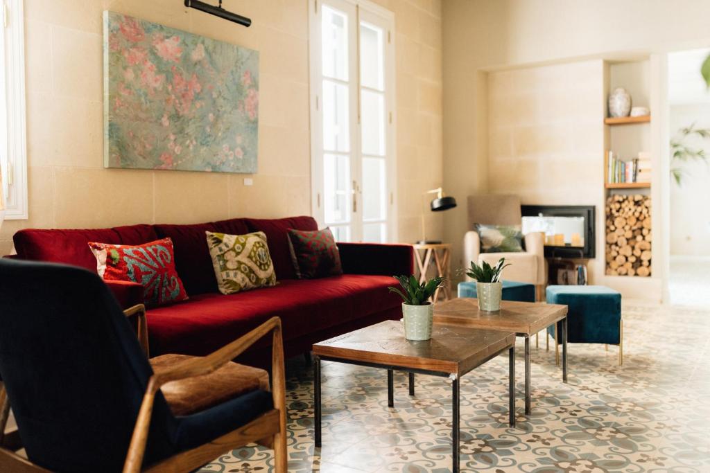 Posezení v ubytování Hotel Boutique Can Sastre