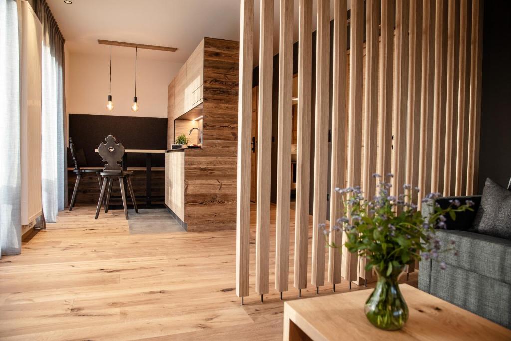 Kuchyň nebo kuchyňský kout v ubytování Appartement- und Wellnesshotel Winkler