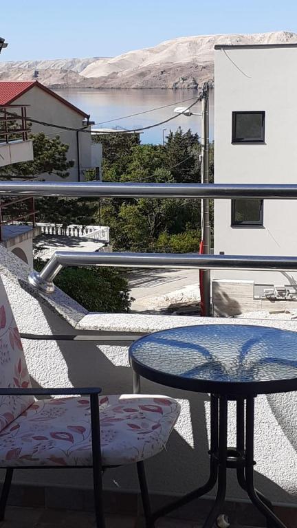 Balkón nebo terasa v ubytování Danica