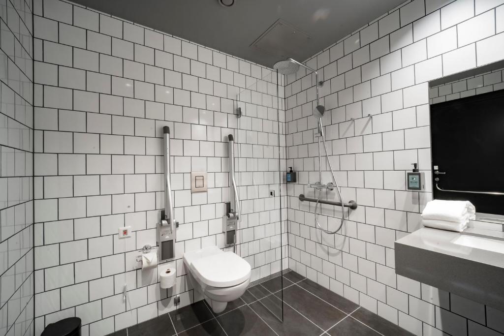Koupelna v ubytování Comfort Hotel Solna Arenastaden