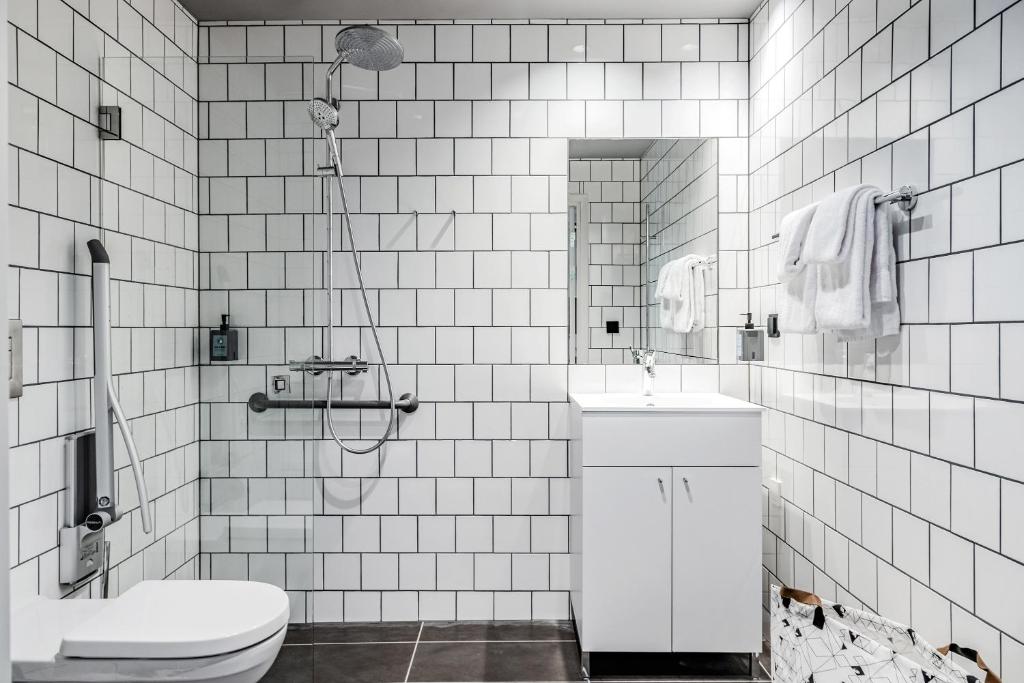 Koupelna v ubytování Comfort Hotel Solna Arenastaden