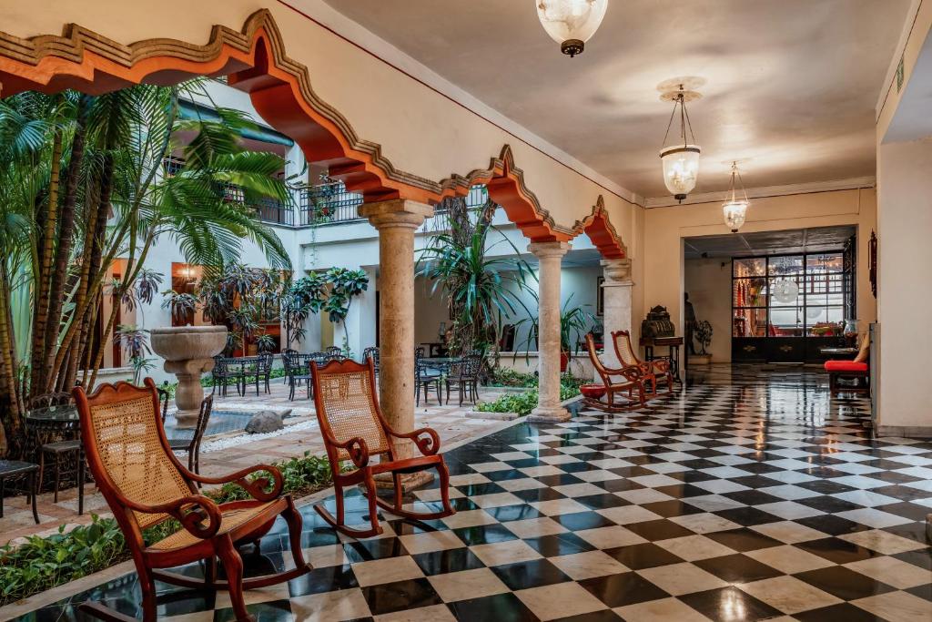 Posezení v ubytování Casa del Balam Merida