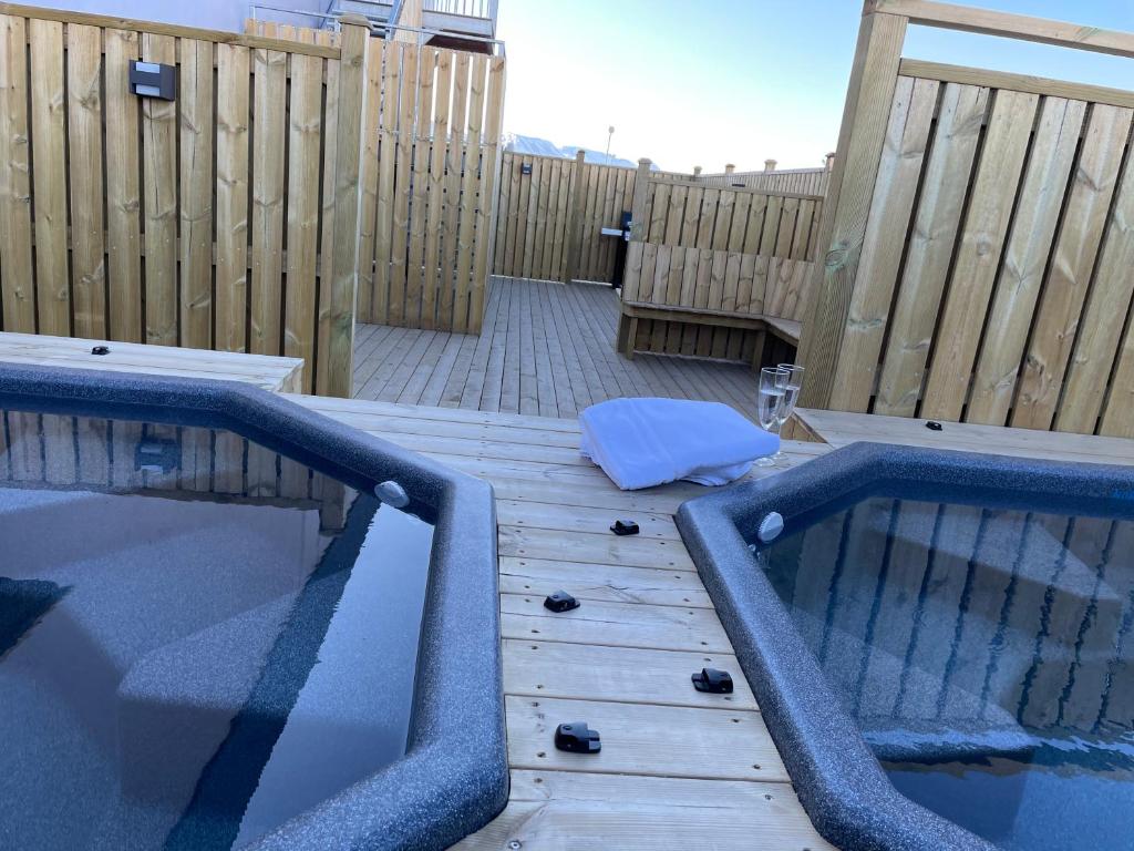 Posezení v ubytování North Apartments Suites
