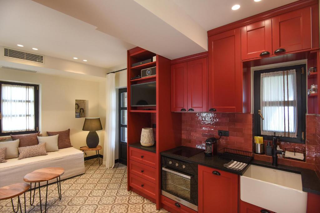 A kitchen or kitchenette at Polismata - Private Residences