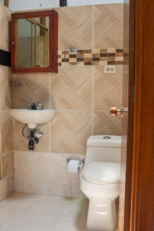 Koupelna v ubytování Ikara Hotel Campestre Villeta