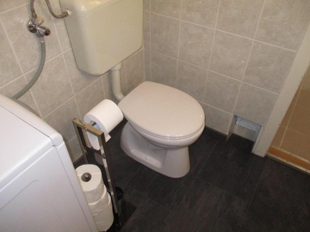 Koupelna v ubytování Ferencesek apartman