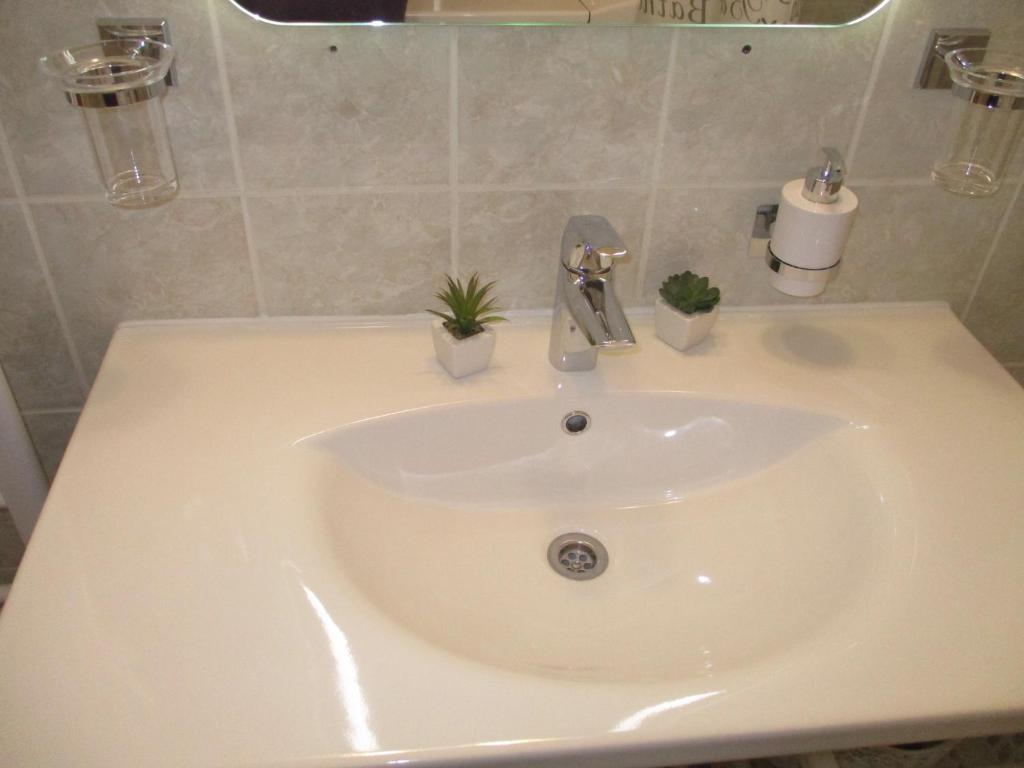 Koupelna v ubytování Ferencesek apartman