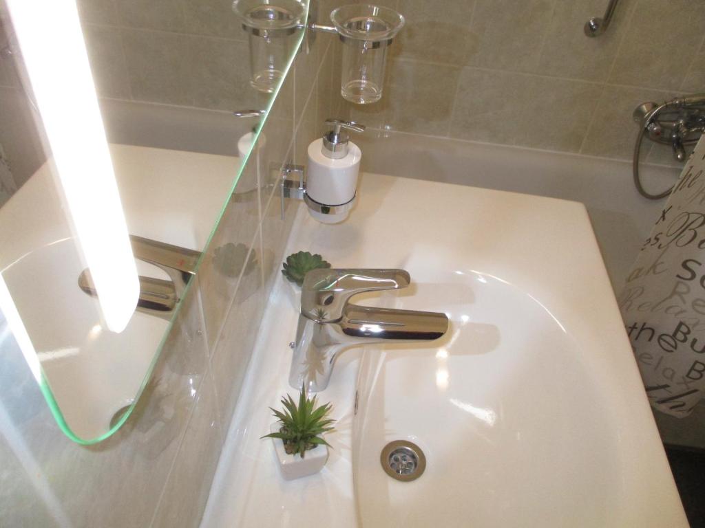 Koupelna v ubytování Ferencesek apartman
