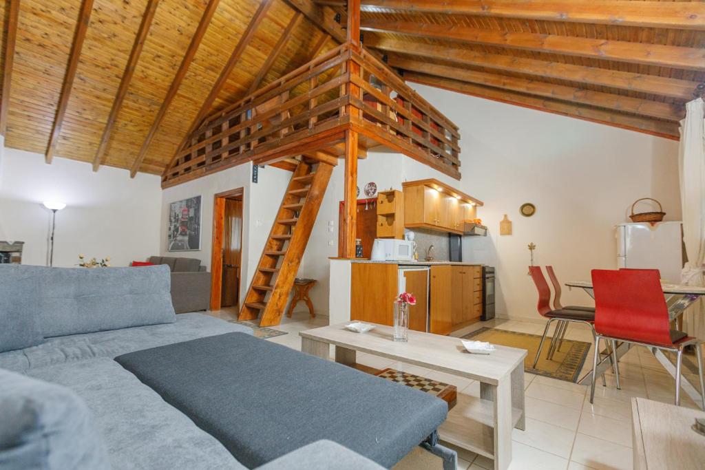 Posezení v ubytování vila halkidiki