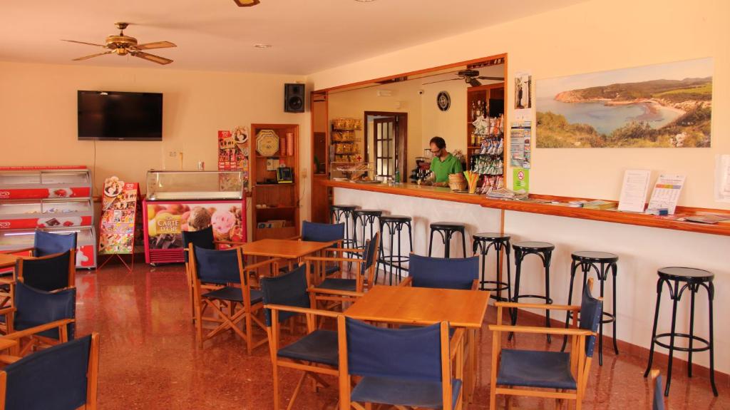 Restaurace v ubytování Hostal Sa Prensa