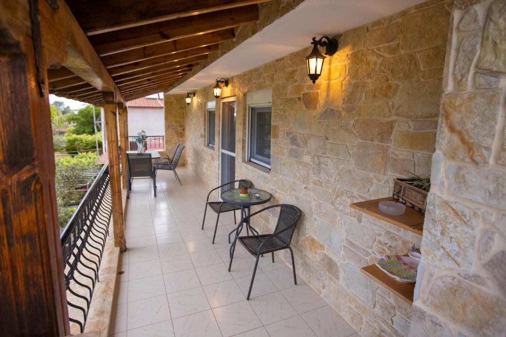 Balkón alebo terasa v ubytovaní vila halkidiki