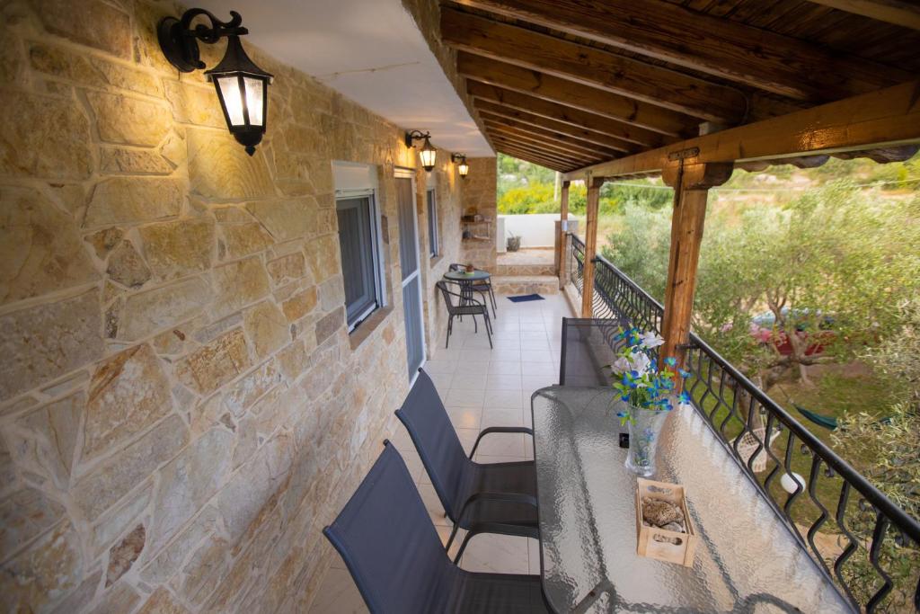 Balkón nebo terasa v ubytování vila halkidiki