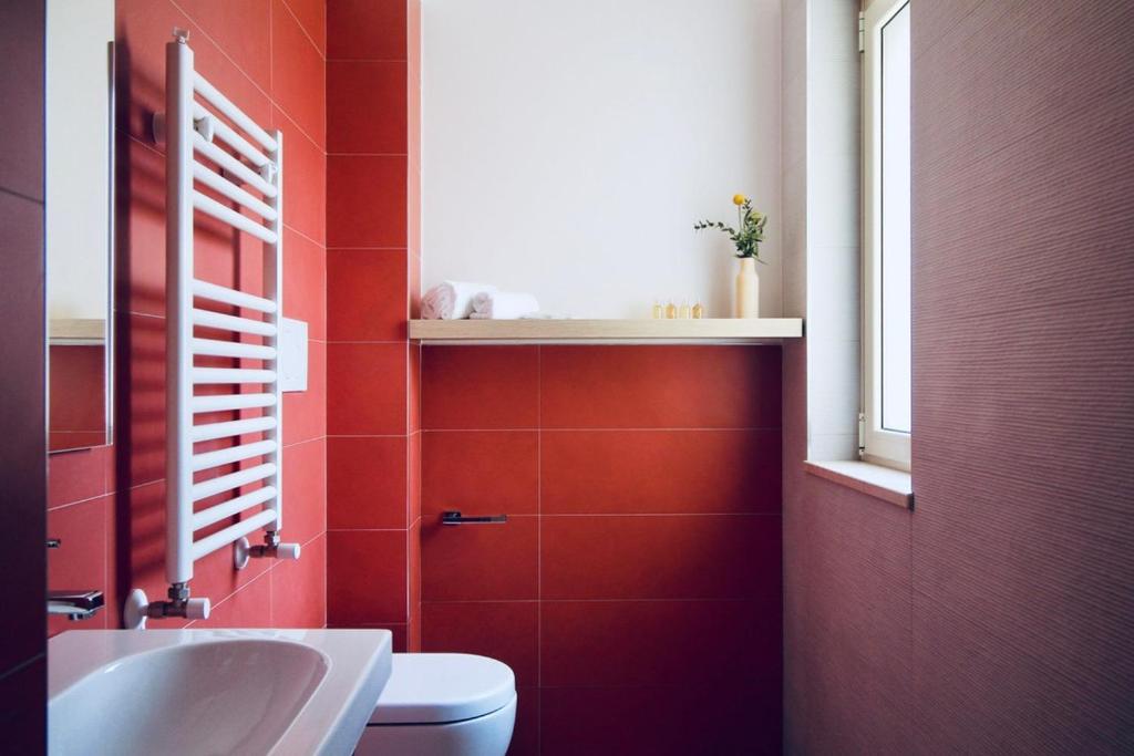 A bathroom at Hotel Olivò