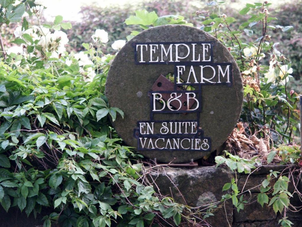 a sign that says temple farm bbq in surfyards at Temple Farm House in Aysgarth