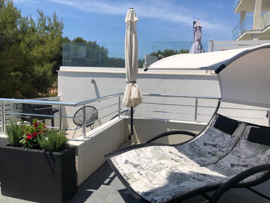 Balkón nebo terasa v ubytování Ada Vis Apartments