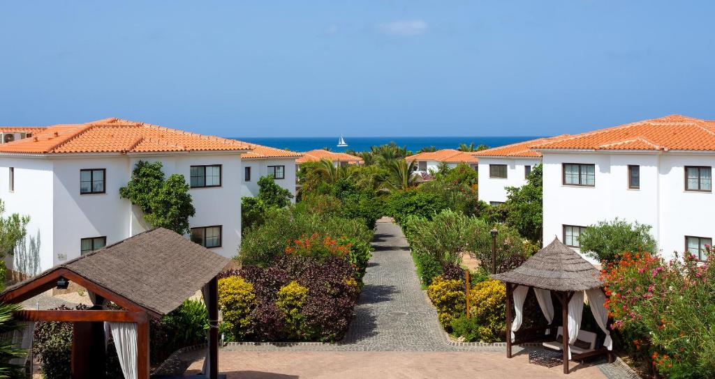 a view of the courtyard of a resort at Melia Tortuga Beach - All Inclusive in Santa Maria