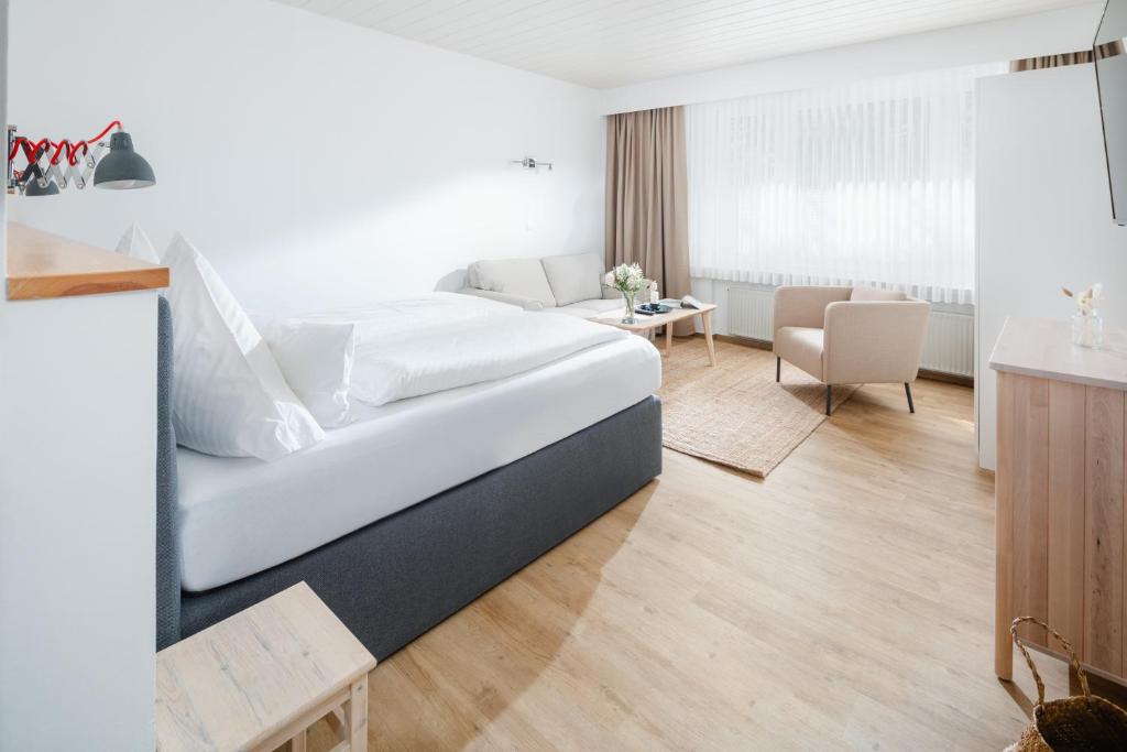 Postel nebo postele na pokoji v ubytování Ferienhaus Papenfuß