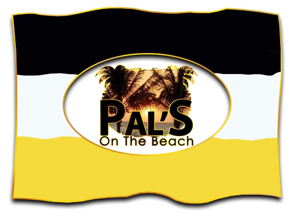un logo pour les pas sur la plage dans l'établissement Pal's on the beach - Dangriga, Belize, à Dangriga