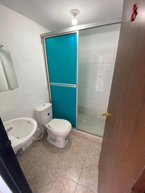 Koupelna v ubytování Hotel Policarpa