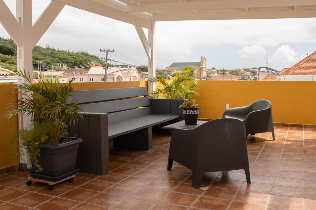 Balkón nebo terasa v ubytování Mustique Suites Curacao
