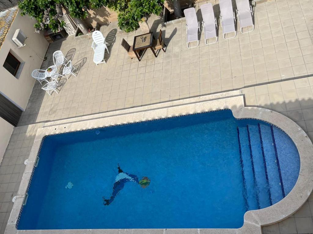 Výhled na bazén z ubytování Casa Teresa GRAN PISCINA CAPACIDAD PARA ENTRE 12-20 PERSONAS nebo okolí