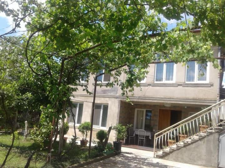 uma casa com uma escada em frente em Nino Apartement Zugdidi em Zugdidi