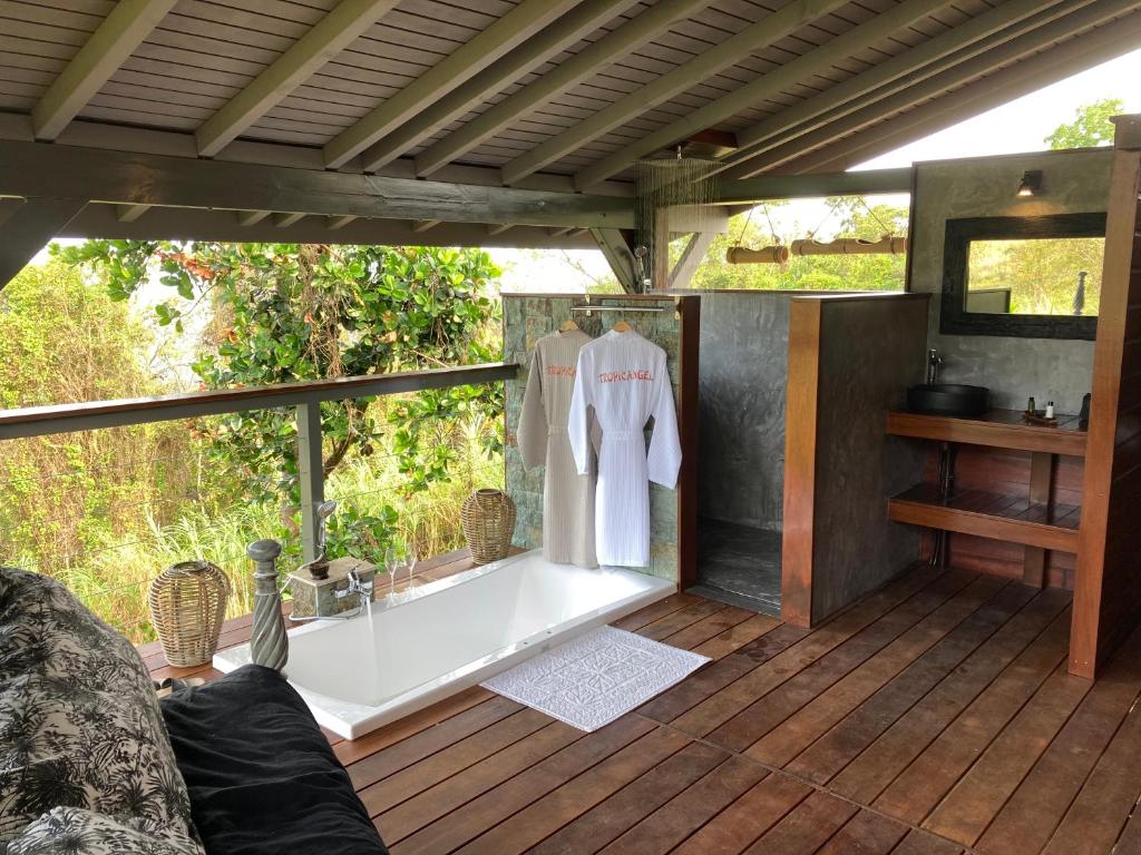Balkón nebo terasa v ubytování TropicAngel ECOLODGE de Charme