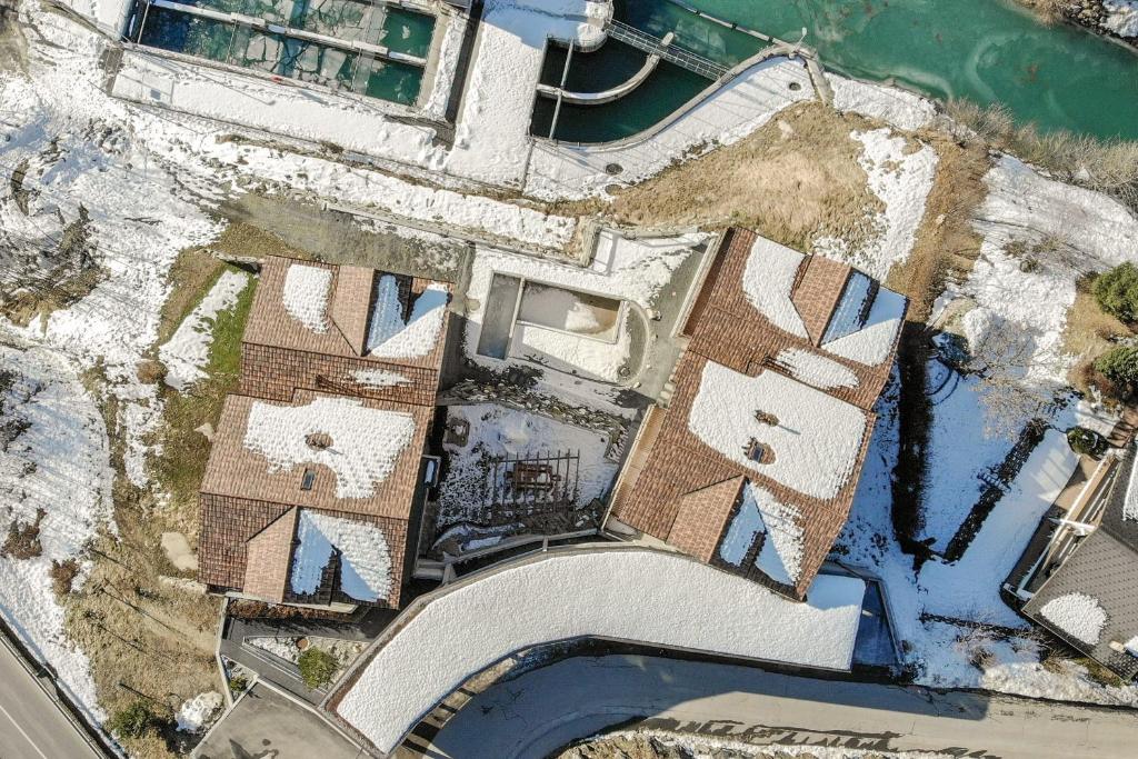 Letecký snímek ubytování Milachra Penthouse