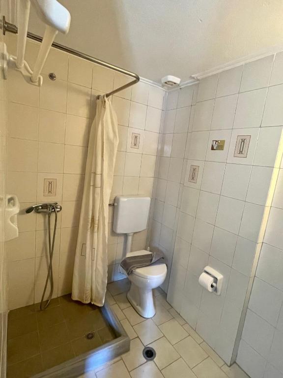 Koupelna v ubytování Gardenia studios