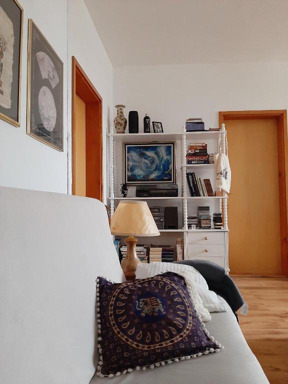 TV a/nebo společenská místnost v ubytování Lovely bright Apartment with Backyard-renovated!